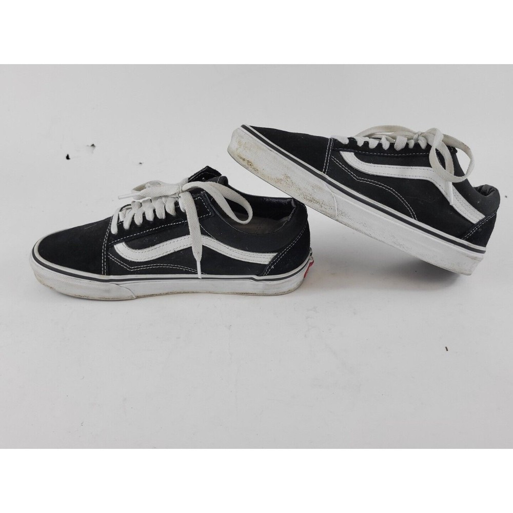 Vans Old Sko White Suede Canvas Low Top Shoes Mens Size 6.5 WOMENS 8